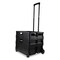 Universal 18-1/4 in. x 15 in. x 18-1/4 in. to 39-3/8 in. Collapsible Mobile Storage Crate - Black